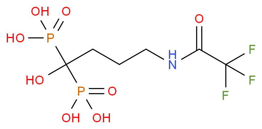 [1-hydroxy-1-phosphono-4-(trifluoroacetamido)butyl]phosphonic acid_分子结构_CAS_1076199-48-8