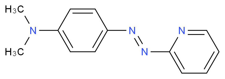 N,N-dimethyl-4-[(E)-2-(pyridin-2-yl)diazen-1-yl]aniline_分子结构_CAS_13103-75-8