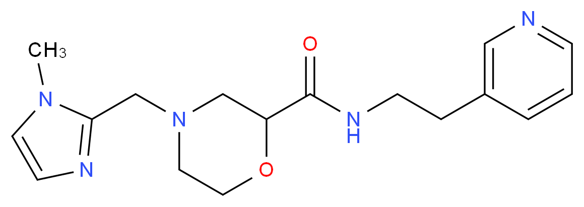 4-[(1-methyl-1H-imidazol-2-yl)methyl]-N-[2-(3-pyridinyl)ethyl]-2-morpholinecarboxamide_分子结构_CAS_)