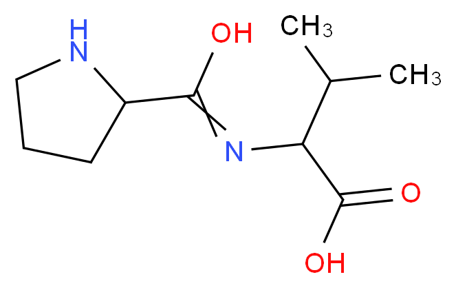 2-{[hydroxy(pyrrolidin-2-yl)methylidene]amino}-3-methylbutanoic acid_分子结构_CAS_52899-09-9