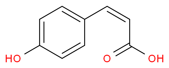 (2Z)-3-(4-hydroxyphenyl)prop-2-enoic acid_分子结构_CAS_4501-31-9