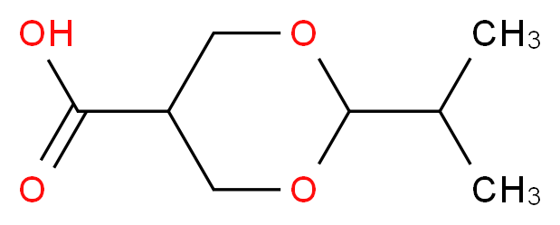 2-Isopropyl-1,3-dioxane-5-carboxylic Acid_分子结构_CAS_116193-72-7)