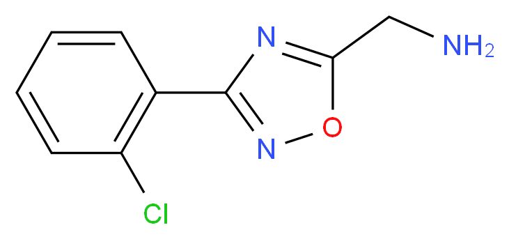 (3-(2-chlorophenyl)-1,2,4-oxadiazol-5-yl)methanamine_分子结构_CAS_)