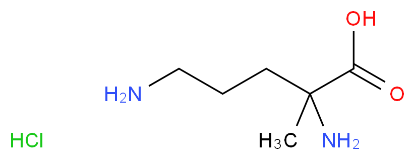 2,5-diamino-2-methylpentanoic acid hydrochloride_分子结构_CAS_52372-32-4