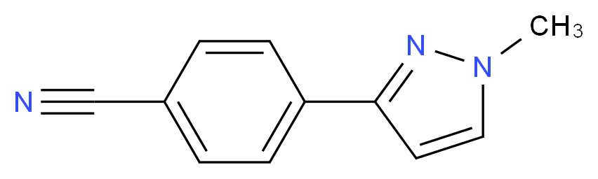 4-(1-methyl-1H-pyrazol-3-yl)benzonitrile_分子结构_CAS_915707-41-4)