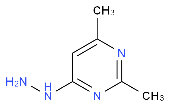 2,6-Dimethyl-4-hydrazinopyrimidine_分子结构_CAS_14331-56-7)