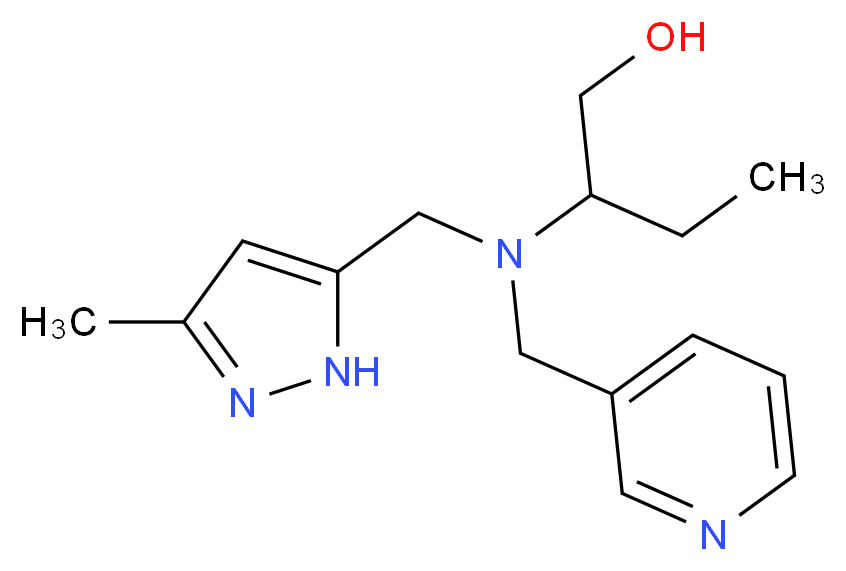2-[[(3-methyl-1H-pyrazol-5-yl)methyl](pyridin-3-ylmethyl)amino]butan-1-ol_分子结构_CAS_)