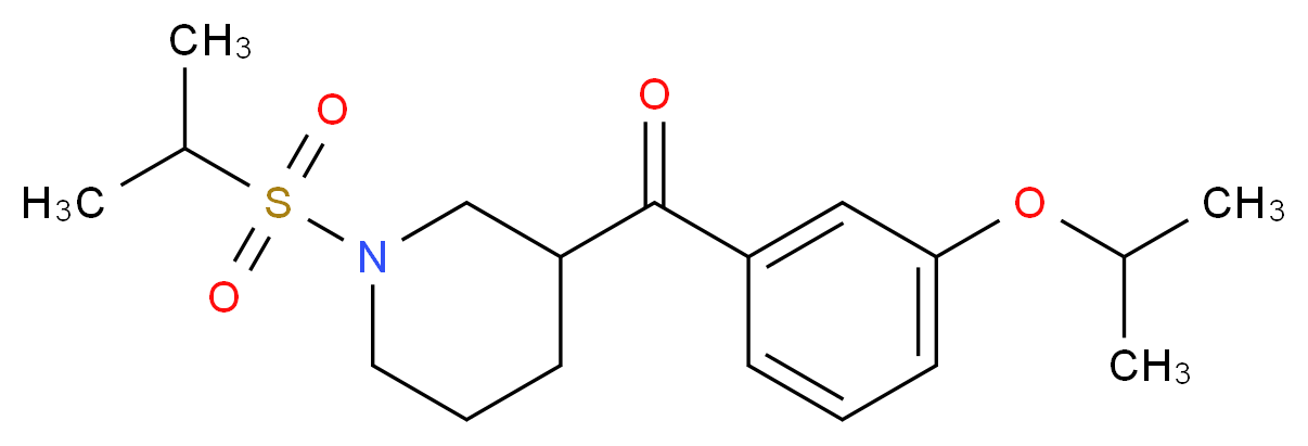 (3-isopropoxyphenyl)[1-(isopropylsulfonyl)-3-piperidinyl]methanone_分子结构_CAS_)