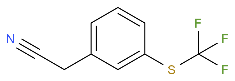 3-(Trifluoromethylthio)phenylacetonitrile 98%_分子结构_CAS_)