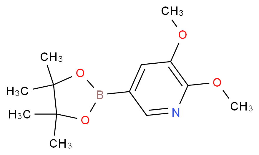 2,3-Dimethoxy-5-(4,4,5,5-tetramethyl-1,3,2-dioxaborolan-2-yl)pyridine_分子结构_CAS_1083168-92-6)