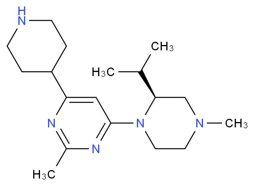 4-[(2S)-2-isopropyl-4-methylpiperazin-1-yl]-2-methyl-6-piperidin-4-ylpyrimidine_分子结构_CAS_)