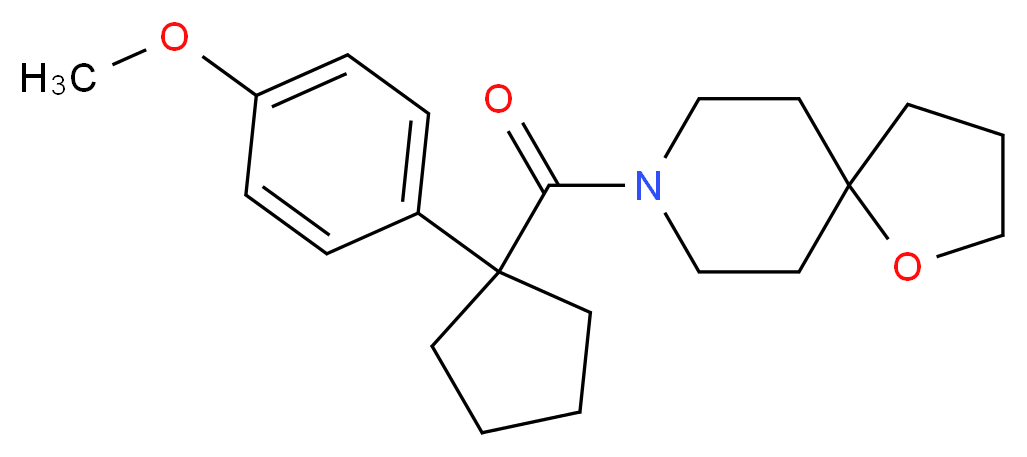 8-{[1-(4-methoxyphenyl)cyclopentyl]carbonyl}-1-oxa-8-azaspiro[4.5]decane_分子结构_CAS_)