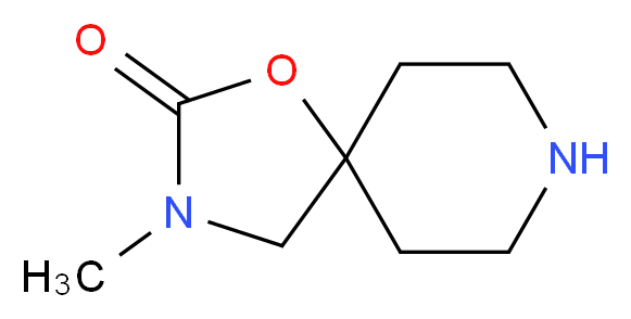 3-methyl-1-oxa-3,8-diazaspiro[4.5]decan-2-one_分子结构_CAS_77225-15-1)