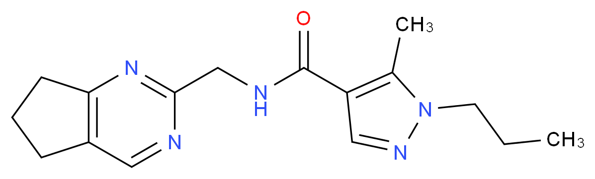 N-(6,7-dihydro-5H-cyclopenta[d]pyrimidin-2-ylmethyl)-5-methyl-1-propyl-1H-pyrazole-4-carboxamide_分子结构_CAS_)