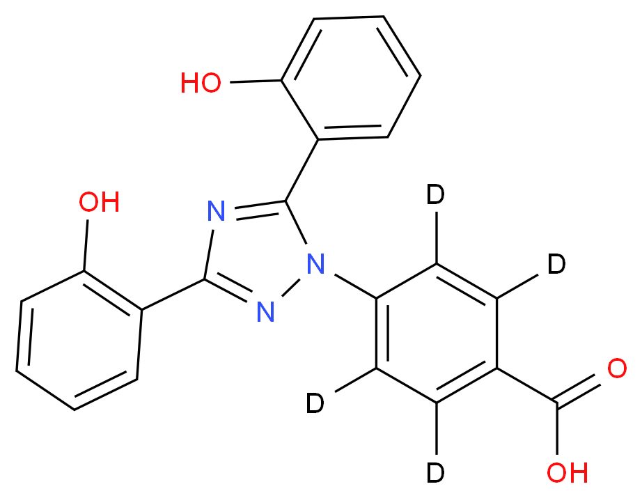 4-[bis(2-hydroxyphenyl)-1H-1,2,4-triazol-1-yl](<sup>2</sup>H<sub>4</sub>)benzoic acid_分子结构_CAS_1133425-75-8