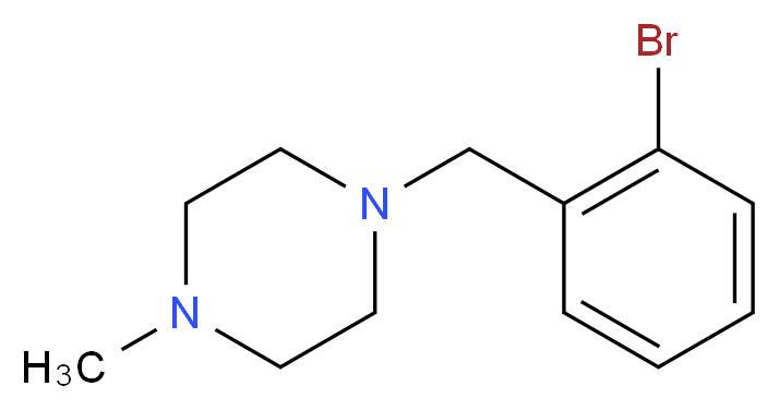 1-[(2-bromophenyl)methyl]-4-methylpiperazine_分子结构_CAS_91560-85-9