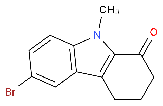 6-bromo-9-methyl-2,3,4,9-tetrahydro-1H-carbazol-1-one_分子结构_CAS_59514-19-1