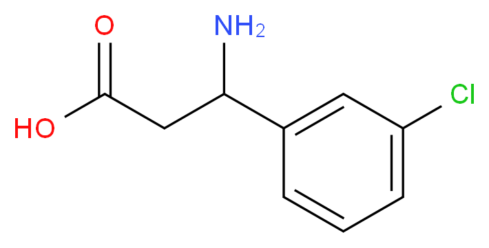 3-氨基-3-(3-氯苯基)丙酸_分子结构_CAS_68208-21-9)