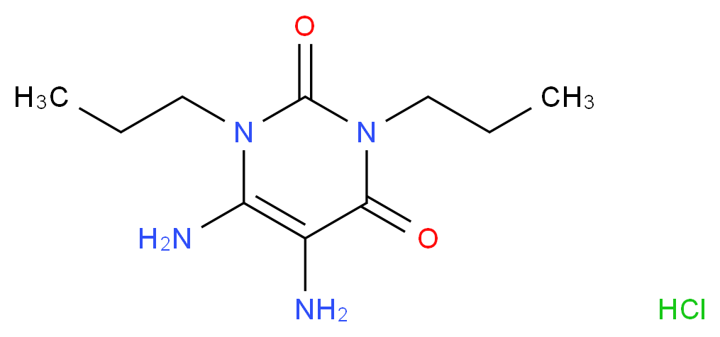 5,6-diamino-1,3-dipropyl-1,2,3,4-tetrahydropyrimidine-2,4-dione hydrochloride_分子结构_CAS_324002-49-5