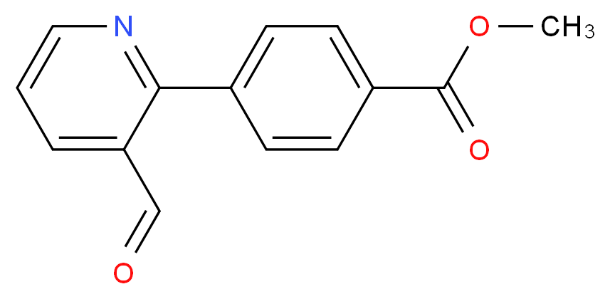 Methyl 4-(3-formyl-2-pyridinyl)benzenecarboxylate_分子结构_CAS_885950-15-2)