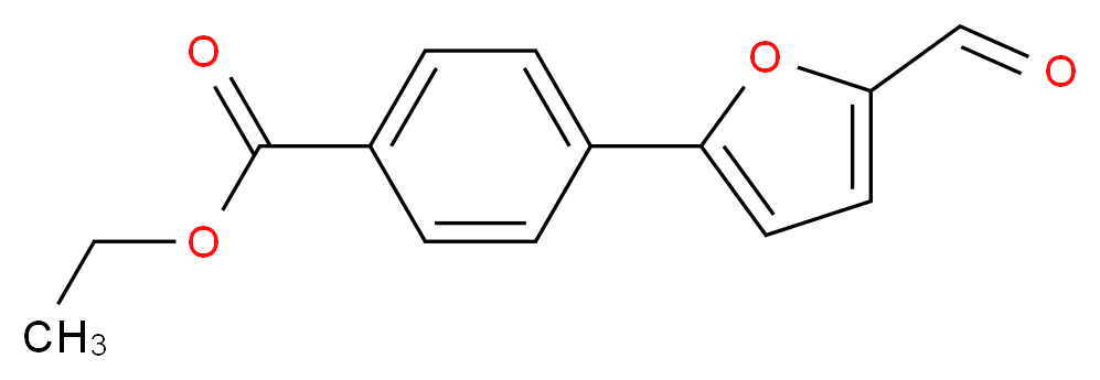 Ethyl 4-(5-formyl-2-furyl)benzoate_分子结构_CAS_)