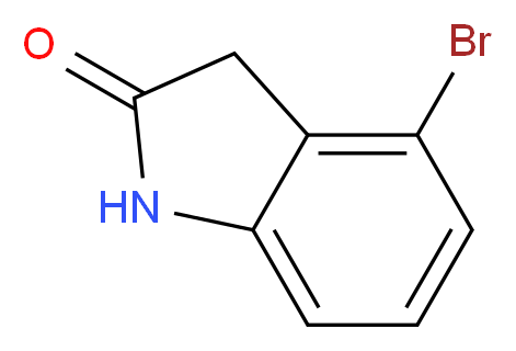 4-Bromo-2,3-dihydro-1H-indol-2-one_分子结构_CAS_99365-48-7)