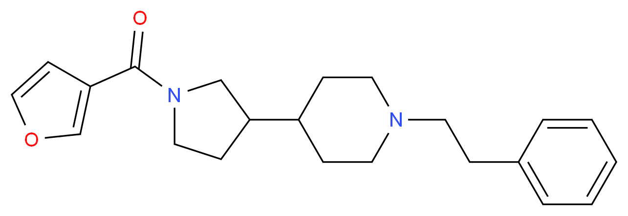 4-[1-(3-furoyl)-3-pyrrolidinyl]-1-(2-phenylethyl)piperidine_分子结构_CAS_)