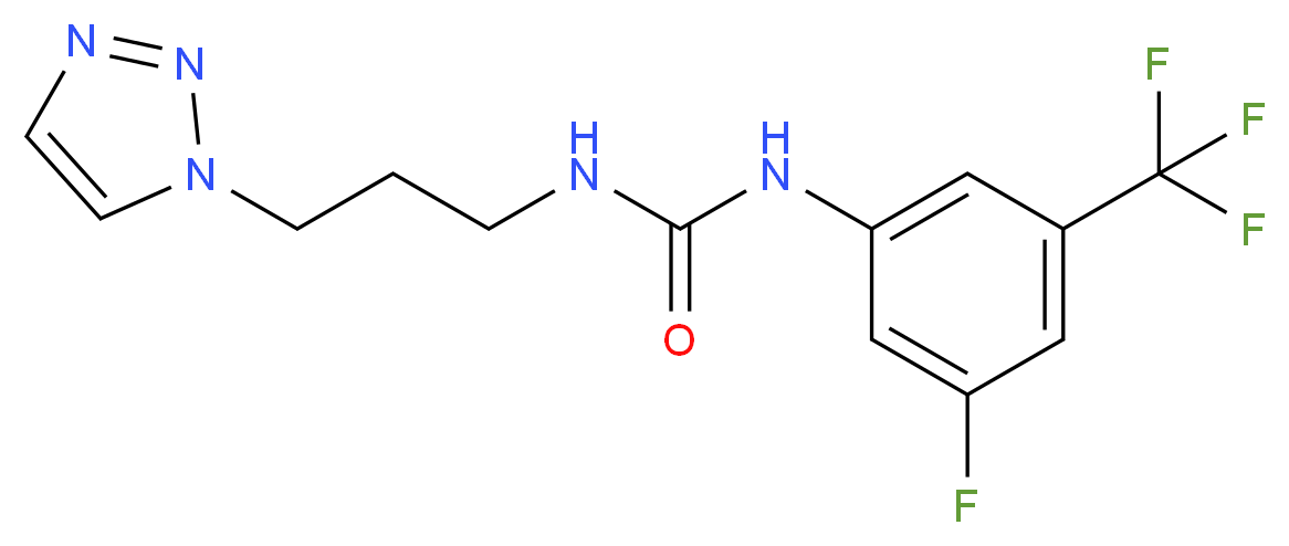 N-[3-fluoro-5-(trifluoromethyl)phenyl]-N'-[3-(1H-1,2,3-triazol-1-yl)propyl]urea_分子结构_CAS_)