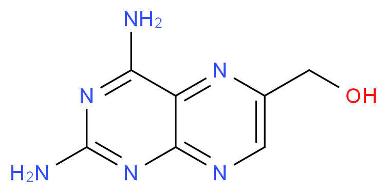(2,4-diaminopteridin-6-yl)methanol_分子结构_CAS_945-24-4