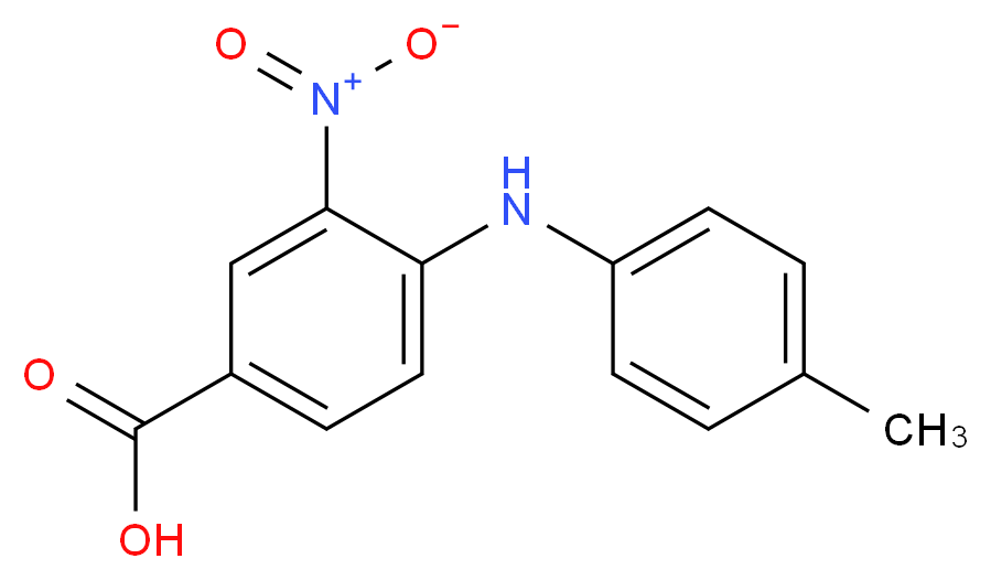 3-Nitro-4-(4-toluidino)benzoic acid_分子结构_CAS_)
