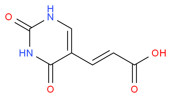 (2E)-3-(2,4-dioxo-1,2,3,4-tetrahydropyrimidin-5-yl)prop-2-enoic acid_分子结构_CAS_57412-59-6