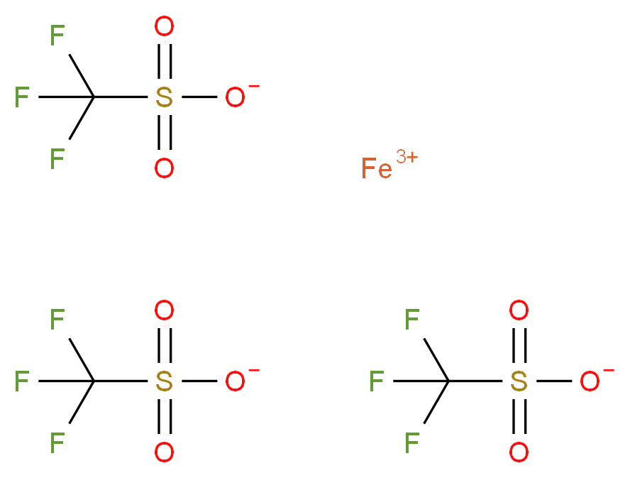 iron(3+) ion tritrifluoromethanesulfonate_分子结构_CAS_63295-48-7