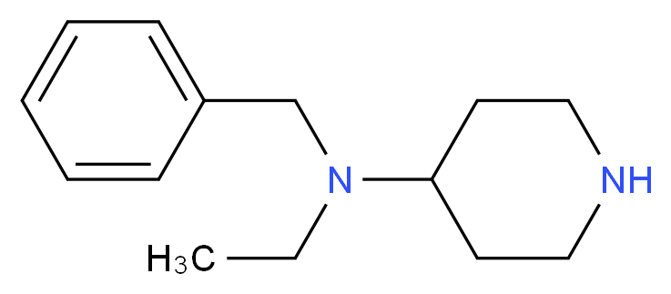 Benzyl-ethyl-piperidin-4-yl-amine_分子结构_CAS_)