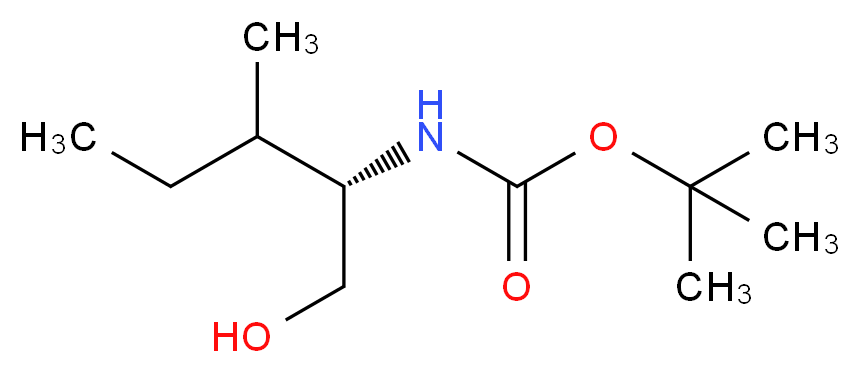 tert-butyl N-[(2S)-1-hydroxy-3-methylpentan-2-yl]carbamate_分子结构_CAS_106946-74-1