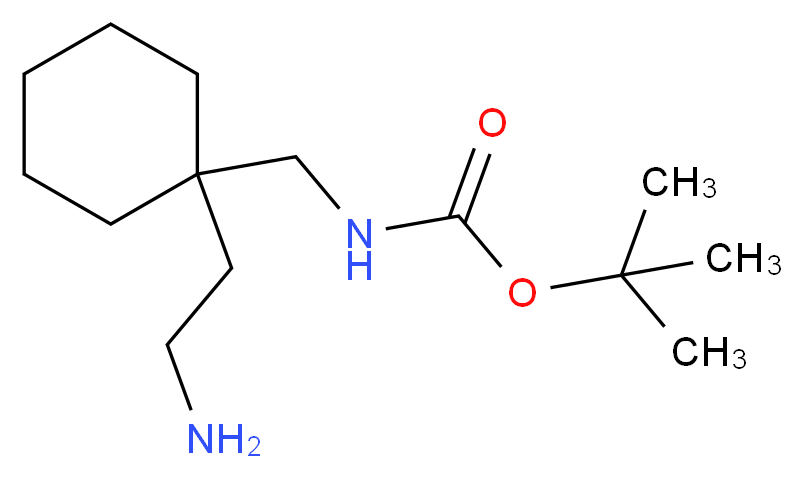 [1-(2-Amino-ethyl)-cyclohexylmethyl]-carbamic acid tert-butyl ester_分子结构_CAS_886362-17-0)