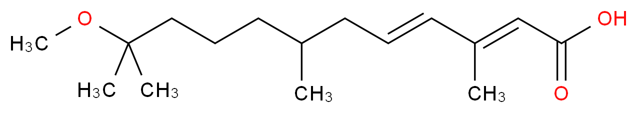 (2E,4E)-11-methoxy-3,7,11-trimethyldodeca-2,4-dienoic acid_分子结构_CAS_53092-52-7