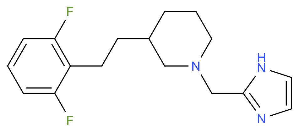 3-[2-(2,6-difluorophenyl)ethyl]-1-(1H-imidazol-2-ylmethyl)piperidine_分子结构_CAS_)
