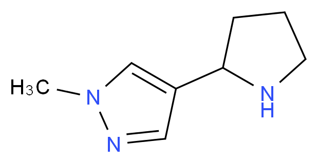 1-methyl-4-(pyrrolidin-2-yl)-1H-pyrazole_分子结构_CAS_)