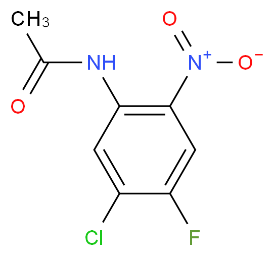 N-(5-chloro-4-fluoro-2-nitrophenyl)acetamide_分子结构_CAS_81962-58-5