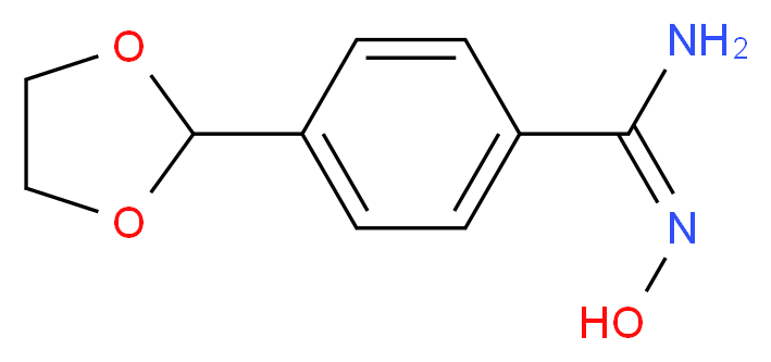 (E)-4-(1,3-dioxolan-2-yl)-N'-hydroxybenzene-1-carboximidamide_分子结构_CAS_852691-00-0