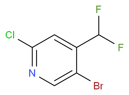 5-Bromo-2-chloro-4-(difluoromethyl)pyridine_分子结构_CAS_)
