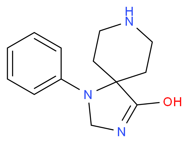 1-phenyl-1,3,8-triazaspiro[4.5]dec-3-en-4-ol_分子结构_CAS_1021-25-6