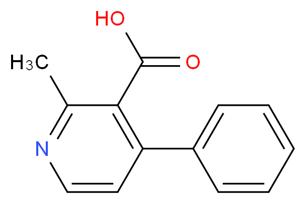 2-methyl-4-phenylpyridine-3-carboxylic acid_分子结构_CAS_1256643-39-6