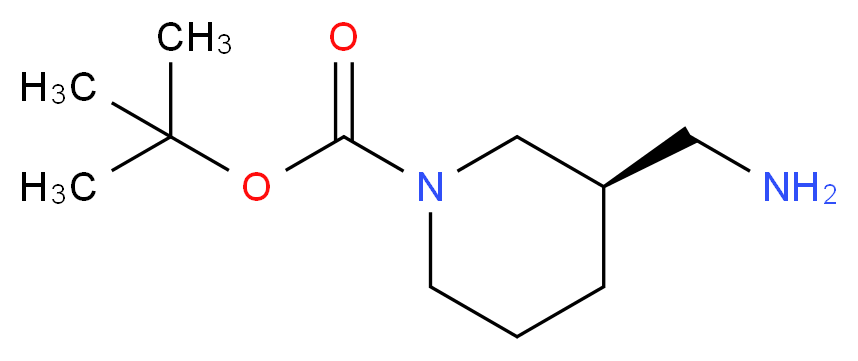 (R)-3-氨基甲基-1-Boc-哌啶_分子结构_CAS_140645-23-4)