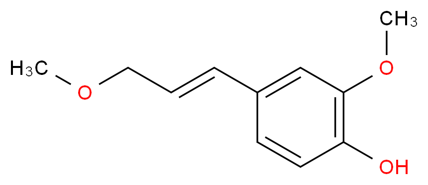 2-methoxy-4-[(1E)-3-methoxyprop-1-en-1-yl]phenol_分子结构_CAS_63644-71-3