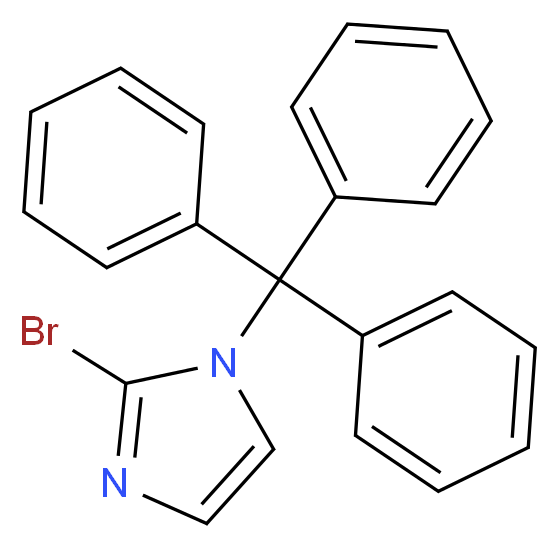 2-溴-1-三苯基咪唑_分子结构_CAS_67478-47-1)