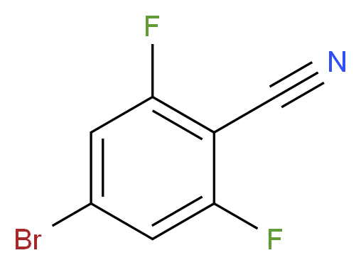 4-bromo-2,6-difluorobenzonitrile_分子结构_CAS_123843-67-4