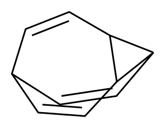 tricyclo[3.3.2.0<sup>2</sup>,<sup>8</sup>]deca-3,6,9-triene_分子结构_CAS_1005-51-2