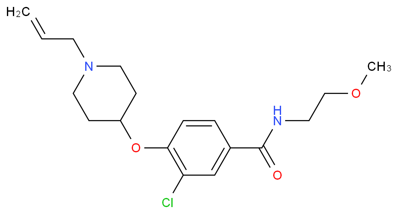 4-[(1-allylpiperidin-4-yl)oxy]-3-chloro-N-(2-methoxyethyl)benzamide_分子结构_CAS_)