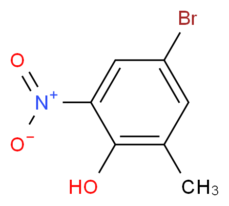 4-bromo-2-methyl-6-nitrophenol_分子结构_CAS_20294-50-2